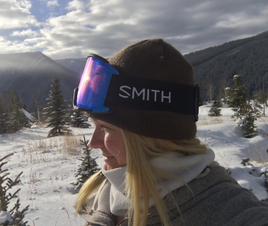 Mercedes Nicoll with Smith goggles