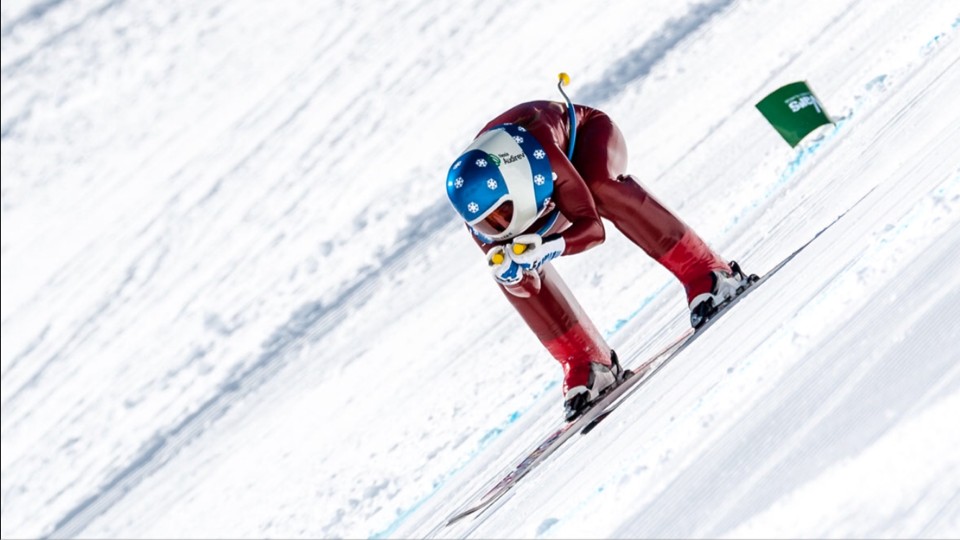 Valentina Greggio at the Vars Speed Ski track