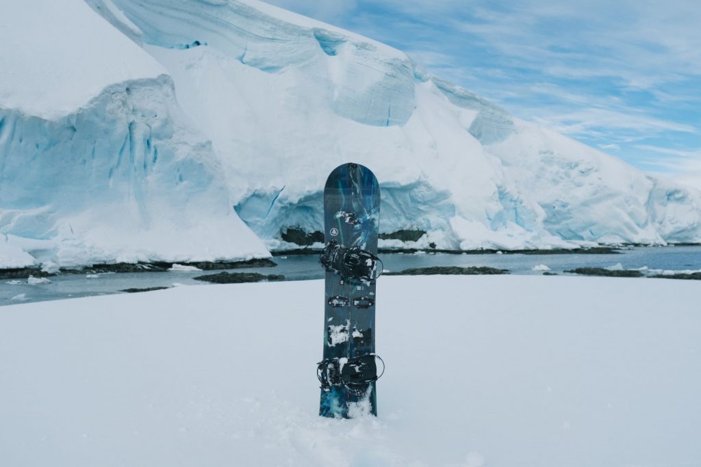 The Roxy Torah Bright Snowboard in Antarctica