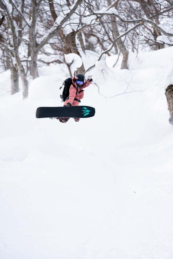 Elena Hight backcountry snowboarding for Blank Canvas